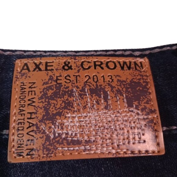 Axe & Crown Handcrafted Outlaw Denim Relaxed Straight Jeans Men's Size 36 X 32 - Picture 3 of 12